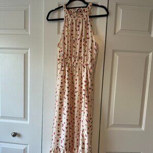 Halter Neck High-Low Floral Dress